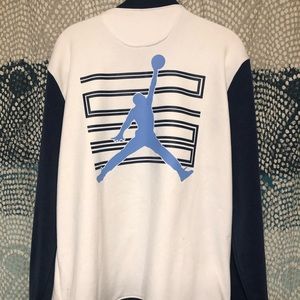 Jordan varsity jacket sweatshirt material!